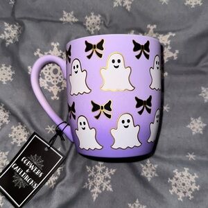 NEW Cobwebs & Cauldrons Ghost & Bows Halloween Mug